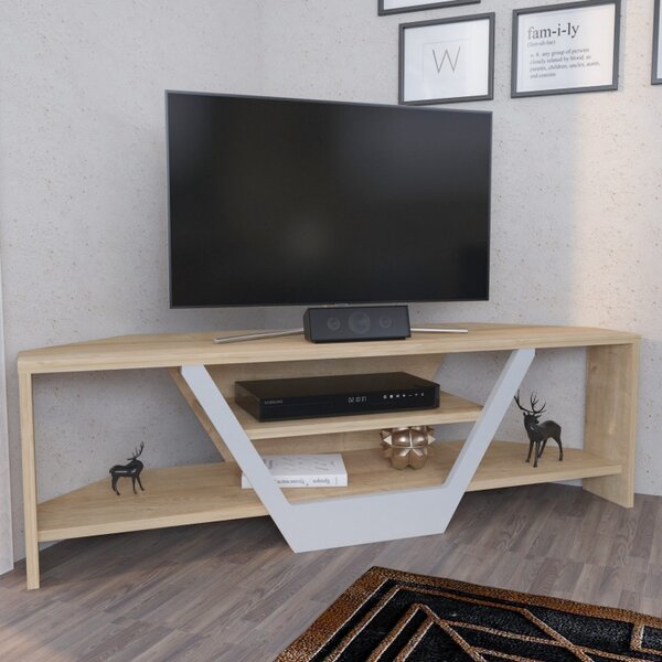 Έπιπλο TV Sares-Oak, Λευκό