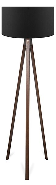 Φωτιστικό Δαπέδου PWL-1059, E27 καρυδί-μαύρο, 38x140 cm