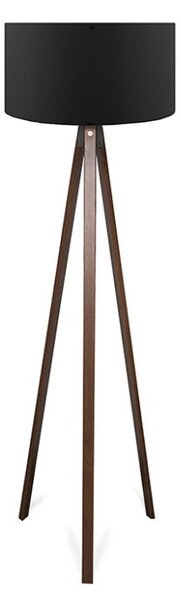 Φωτιστικό Δαπέδου PWL-1059, E27 καρυδί-μαύρο, 38x140 cm