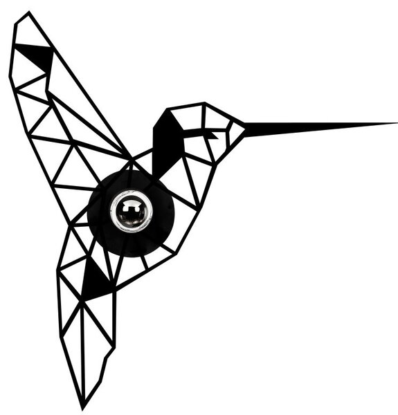 Φωτιστικό Τοίχου Pasarea Colibri 607-A, Μαύρη Σκιά