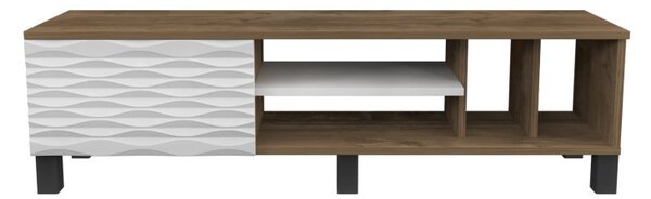 Έπιπλο TV Olyo-Walnut, Λευκό