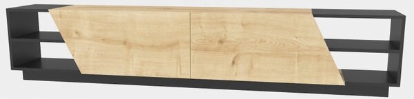 Έπιπλο TV Rhodes-Ανθρακί, Oak