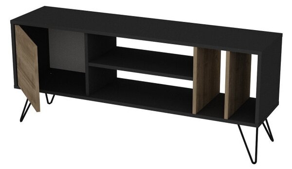 Έπιπλο TV Mistico (140) - Walnut, Μαύρο