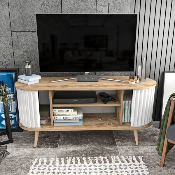 Έπιπλο TV Stor-Oud Oak, Λευκό