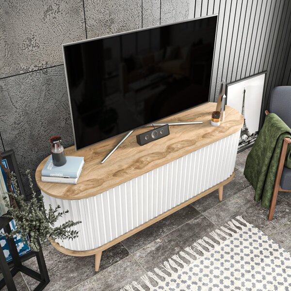Έπιπλο TV Stor-Oud Oak, Λευκό