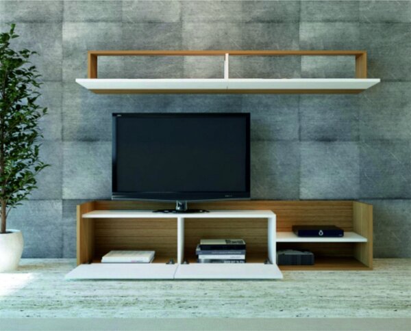 Έπιπλο TV Kale-Teak, Λευκό