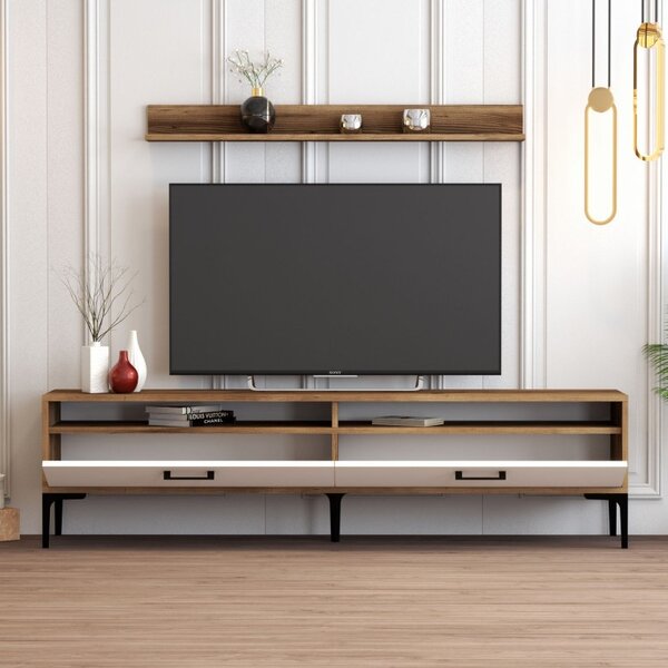 Έπιπλο TV Istanbul-Walnut, Λευκό
