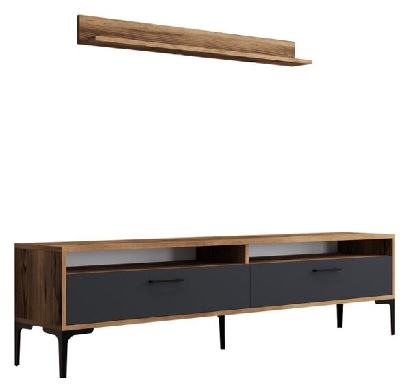 Έπιπλο TV Istanbul-Walnut, Ανθρακί