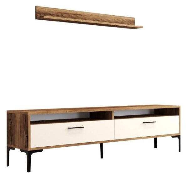 Έπιπλο TV Istanbul-Walnut, Κρεμ