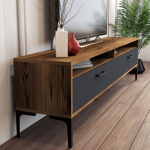 Έπιπλο TV Istanbul-Walnut, Ανθρακί