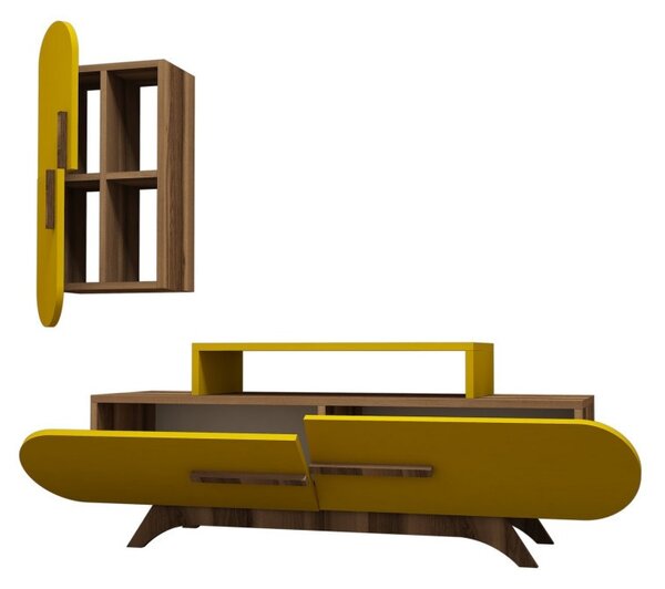 Έπιπλο TV Rose S-Walnut, Yellow