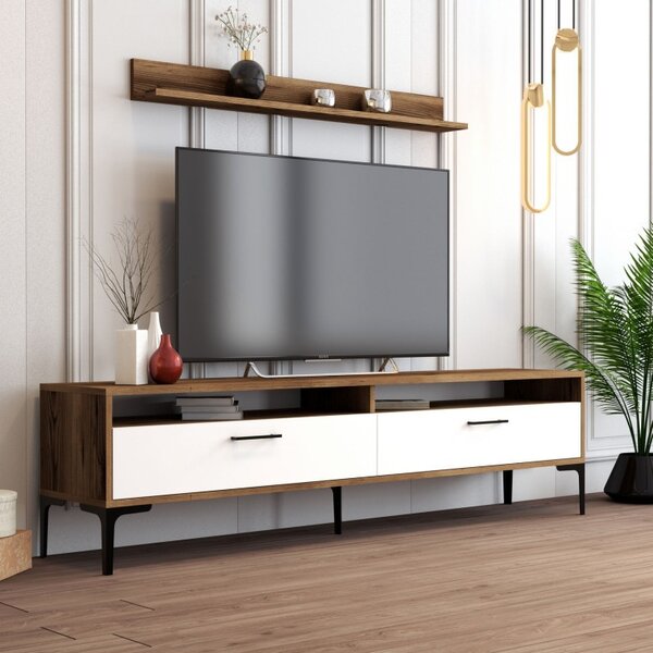 Έπιπλο TV Istanbul-Walnut, Λευκό