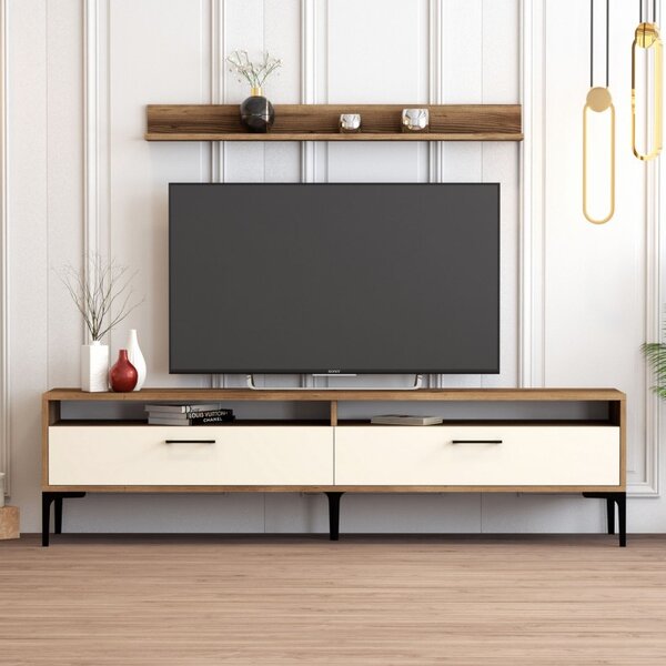 Έπιπλο TV Istanbul-Walnut, Κρεμ