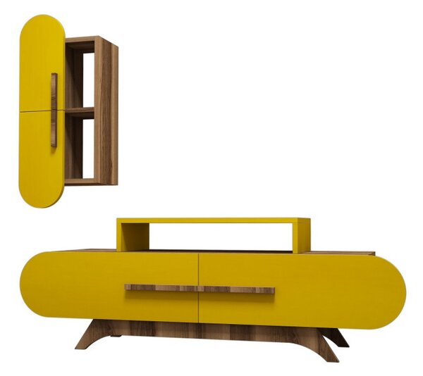 Έπιπλο TV Rose S-Walnut, Yellow