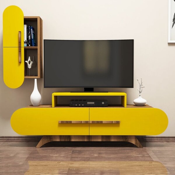 Έπιπλο TV Rose S-Walnut, Yellow