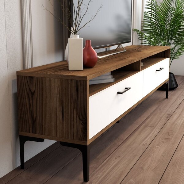 Έπιπλο TV Istanbul-Walnut, Λευκό