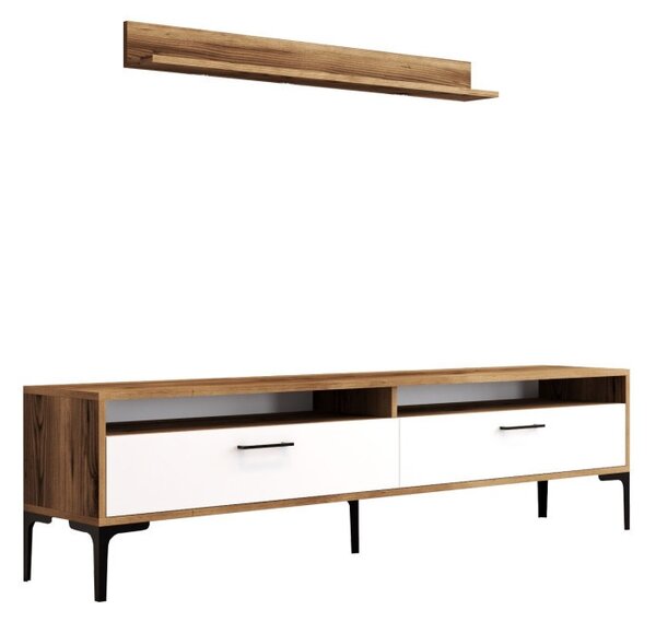 Έπιπλο TV Istanbul-Walnut, Λευκό