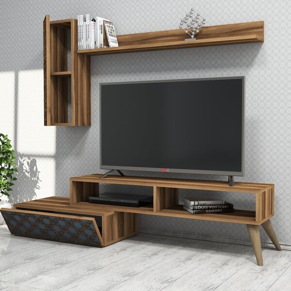 Έπιπλο TV Planet-Walnut, Chalcedony