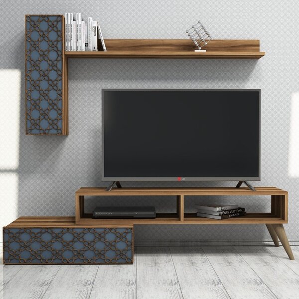 Έπιπλο TV Planet-Walnut, Chalcedony