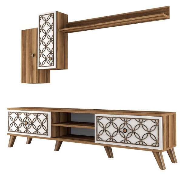 Έπιπλο TV Class S-Walnut, Λευκό
