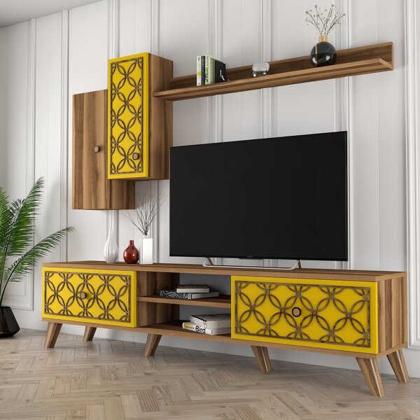 Έπιπλο TV Class S-Walnut, Yellow