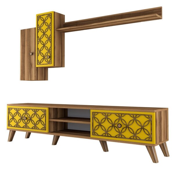Έπιπλο TV Class S-Walnut, Yellow