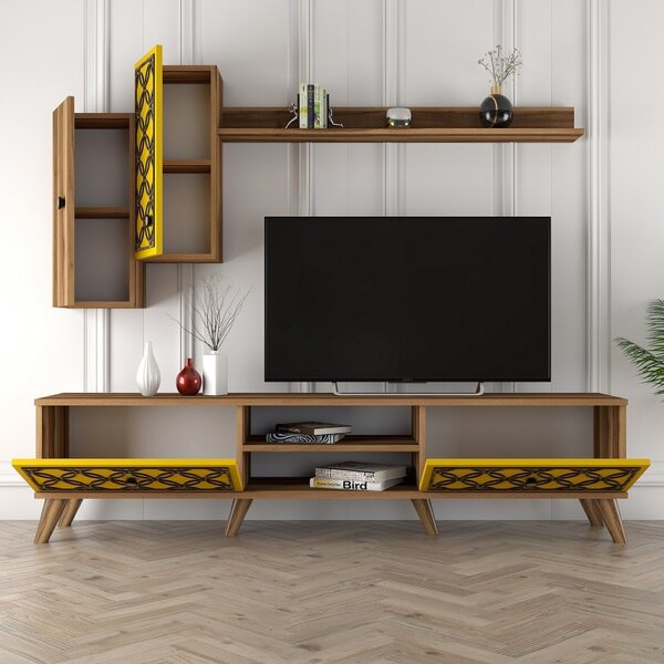 Έπιπλο TV Class S-Walnut, Yellow