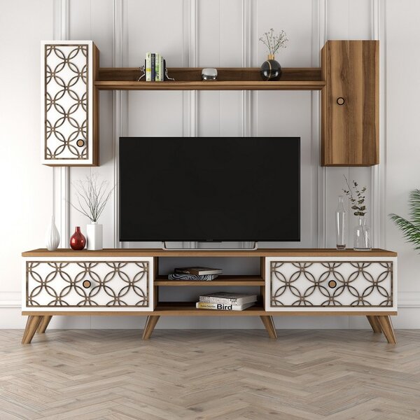 Έπιπλο TV Class S-Walnut, Λευκό