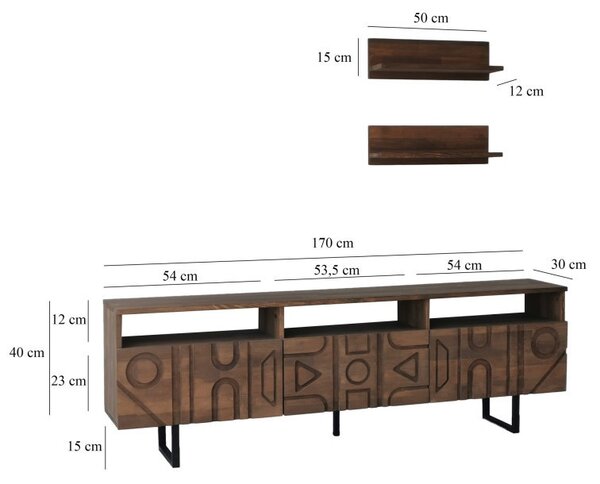 Έπιπλο TV Aristo-Walnut