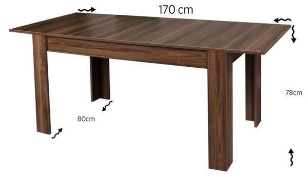 Τραπέζι τραπεζαρίας Oblo-Walnut