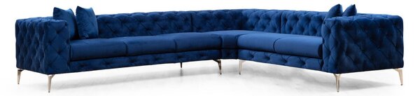 Γωνιακός Καναπές Como Navy Blue
