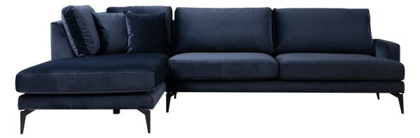 Γωνιακός Καναπές Papira Navy Blue