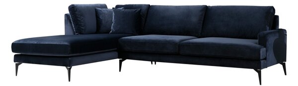Γωνιακός Καναπές Papira Navy Blue