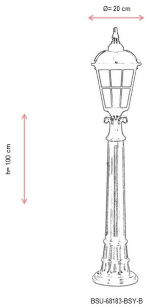 Φανάρι BSU-68183-BSY-B, Μαύρο