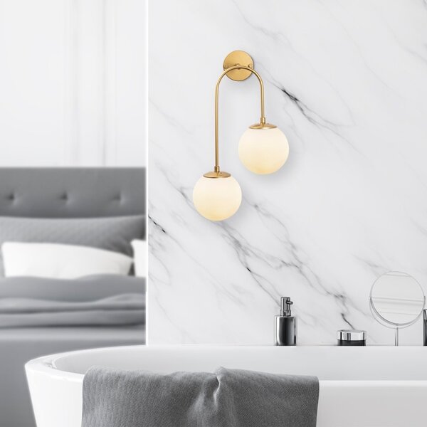 Φωτιστικό Τοίχου Jewel 10585, Γυαλιστερό Χρυσό
