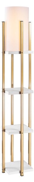 Φωτιστικό Δαπέδου 7119-White, Gold Λευκό/Χρυσό