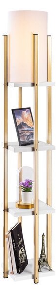Φωτιστικό Δαπέδου 7119-White, Gold Λευκό/Χρυσό