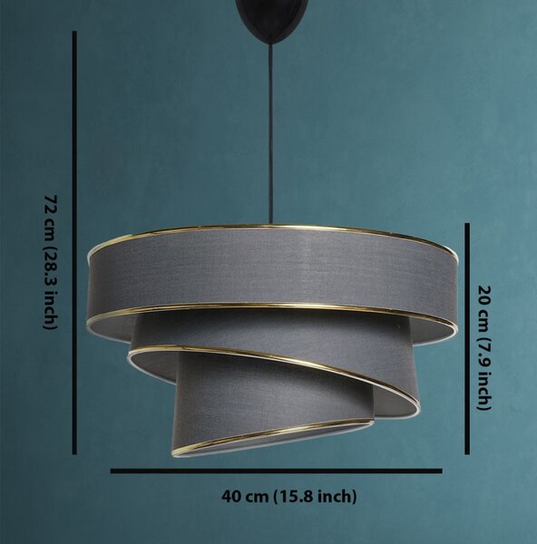Φωτιστικό οροφής Couper - Anthracite, Gold Antracit/Χρυσό