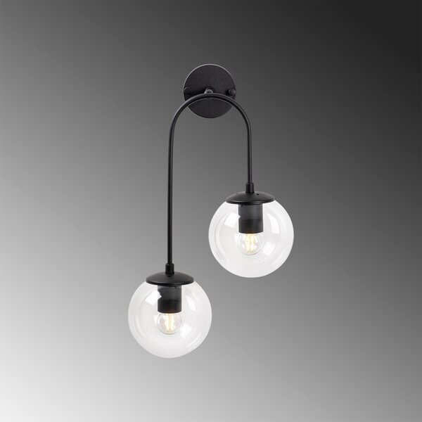 Φωτιστικό Τοίχου Jewel 10570, Μαύρο
