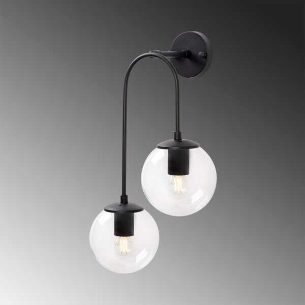 Φωτιστικό Τοίχου Jewel 10570, Μαύρο