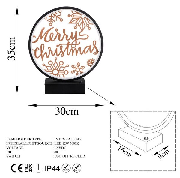 Επιτραπέζιο φωτιστικό XMAS5 Μαύρο/Χάλκινο
