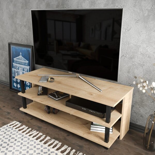 Έπιπλο TV Pueblo-Μαύρο, Oak