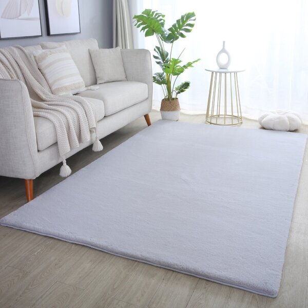 Χαλί Pouffy V1 Ασημί 80 x 150cm
