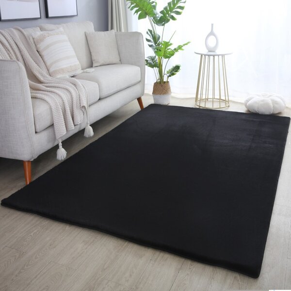 Χαλί Pouffy V1 Μαύρο 80 x 150cm