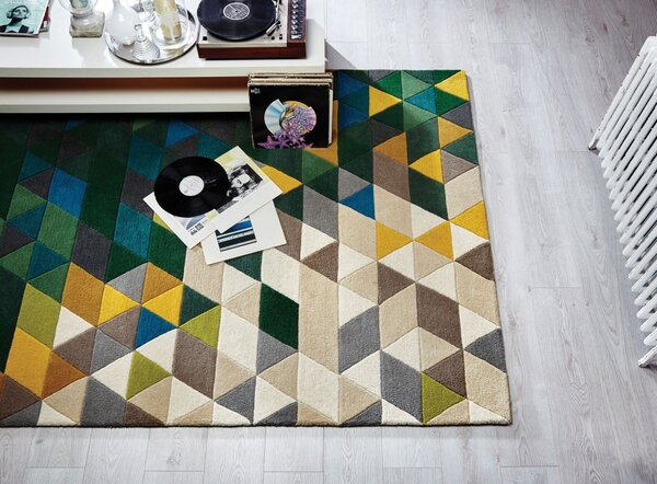 Χαλί Prism Πράσινο/Πολύχρωμο 80X150 cm, Flair Rugs