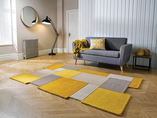 Χαλί Collage Κίτρινο Ochre/Natural 150X240 cm, Flair Rugs
