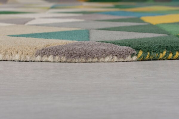 Χαλί Prism Πράσινο/Πολύχρωμο 160X160 cm, rotund, Flair Rugs