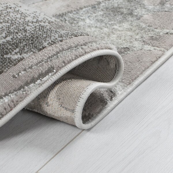 Χαλί Διαδρόμου Marbled Ασημί 80X300 cm, Flair Rugs