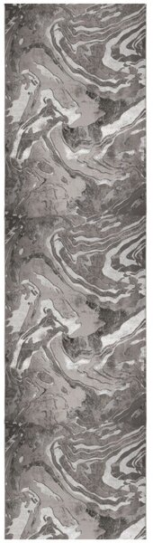 Χαλί Διαδρόμου Marbled Ασημί 80X300 cm, Flair Rugs