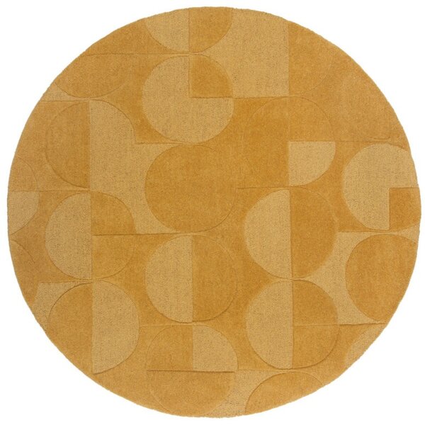 Χαλί Gigi Κίτρινο Ochre 160X160 cm, rotund, Flair Rugs